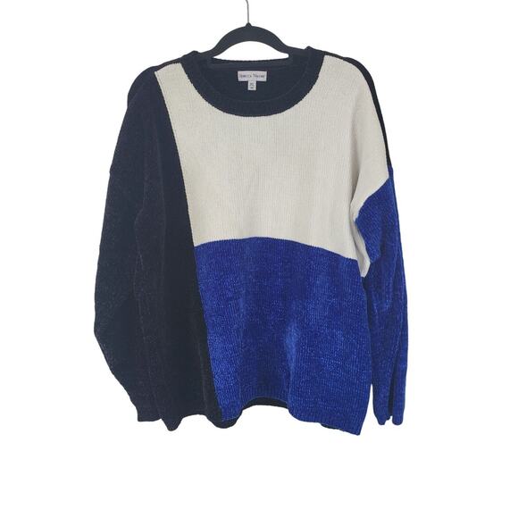 Rebecca Malone Sweaters - Rebecca Malone Colorblock Sweater XL Womens Crew Neck Long Sleeve Pullover Top